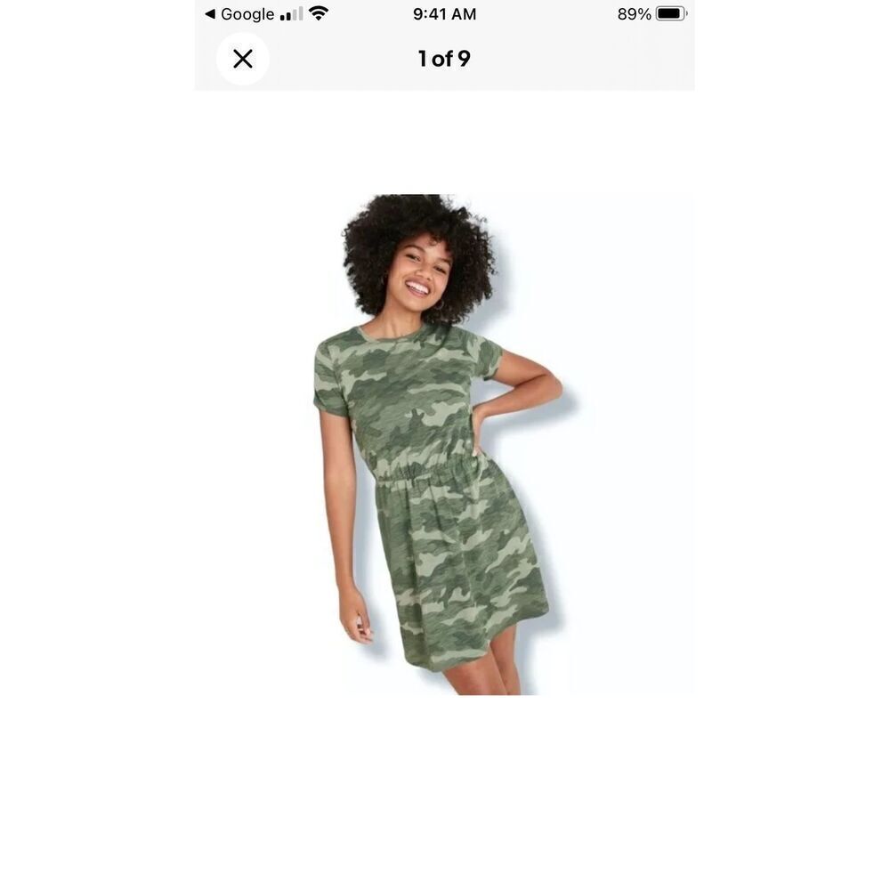 Old Navy Waist-Defined Slub-Knit T-Shirt Dress Size L